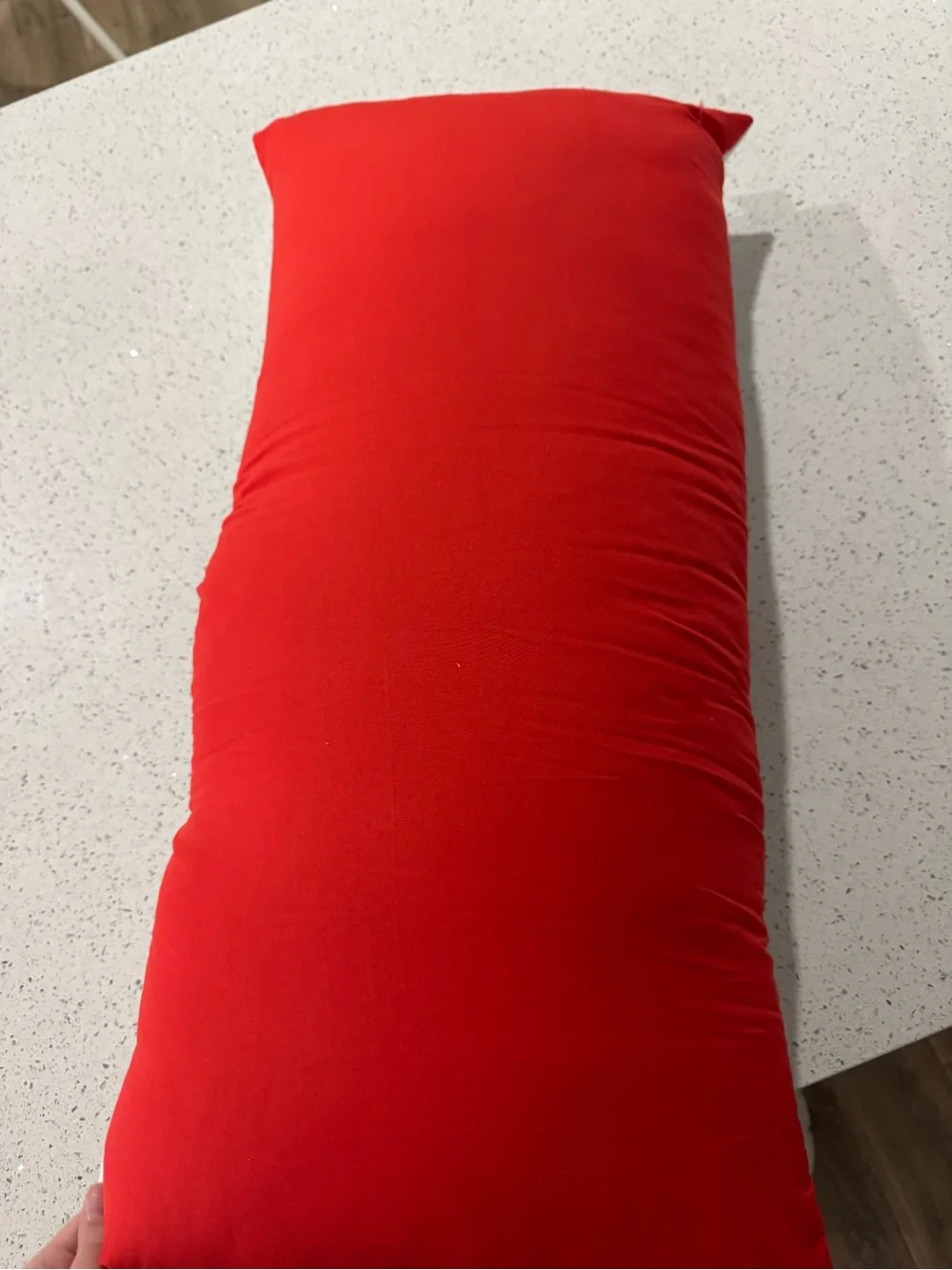 Holiday Grinch Decorative body Pillow in White with Red & Green Accents